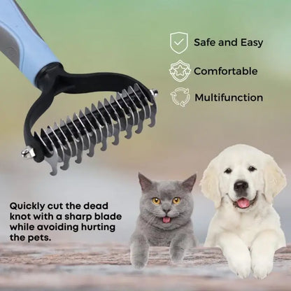 Pet Hair Removal Comb – Professional Dog & Cat Grooming Brush