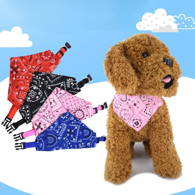 Pet Bandana Scarf – Adjustable Collar for Dogs & Cats