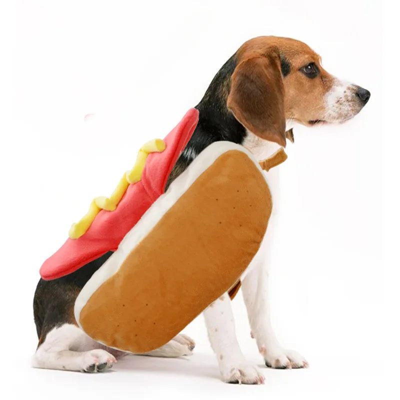Funny cosplay hot dog costume for pets
