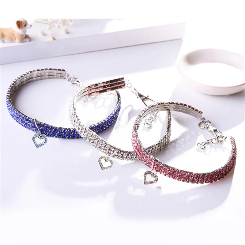 Elegant bling collar for puppies and cats
