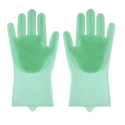 Silicone Pet Grooming Gloves – Bathing, Scrubbing & Hair Removal for Dogs & Cats