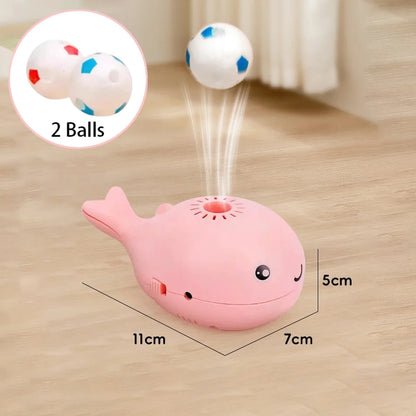 Interactive Whale Cat Toy – USB Floating Ball Pet Game (Blue & Pink)