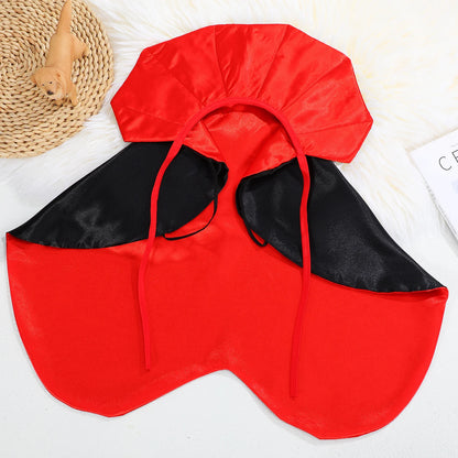 Halloween party dog outfit with cloak and pointed hat