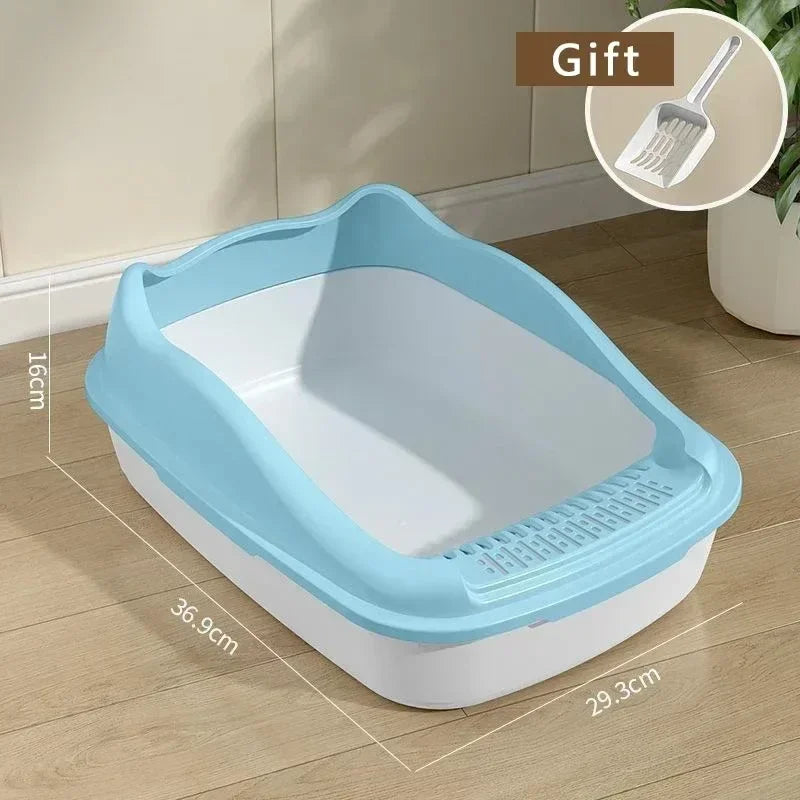 Small Cat Litter Box – Semi-Enclosed Anti-Splash Toilet