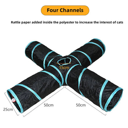 Foldable Cat Tunnel – Interactive Play Toy for Cats