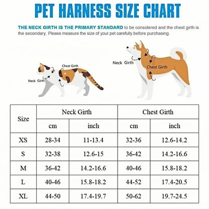 Breathable Dog Harness & Leash Set – Adjustable Vest for Small & Medium Pets