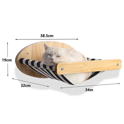 Wall-Mounted Cat Climbing Shelves – Wooden Cat Tree & Playground (Multiple Modules)