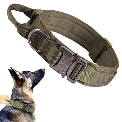 Durable Tactical Dog Collar & Leash Set – Adjustable Military Pet Gear