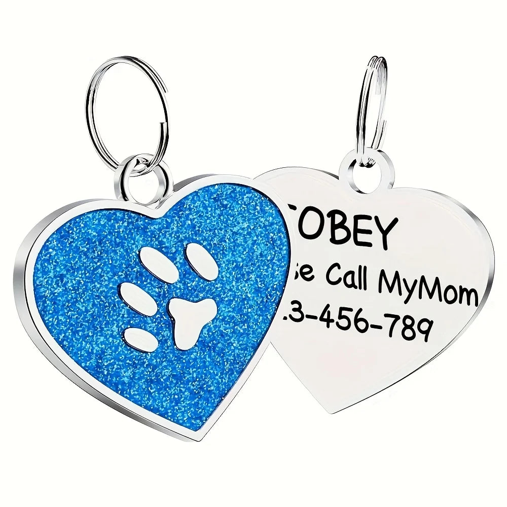Durable heart-shaped pet charm
