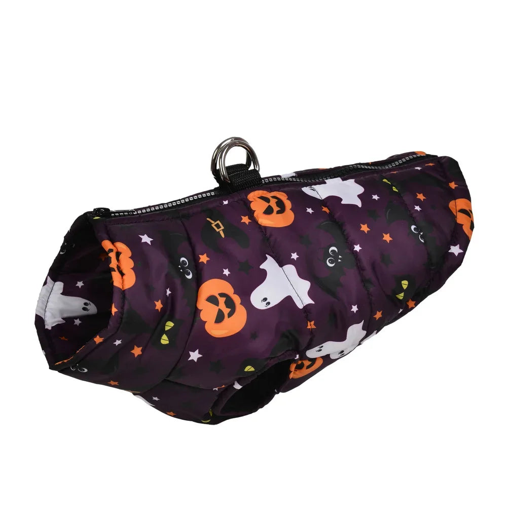 Spooky pattern waterproof jacket for pets
