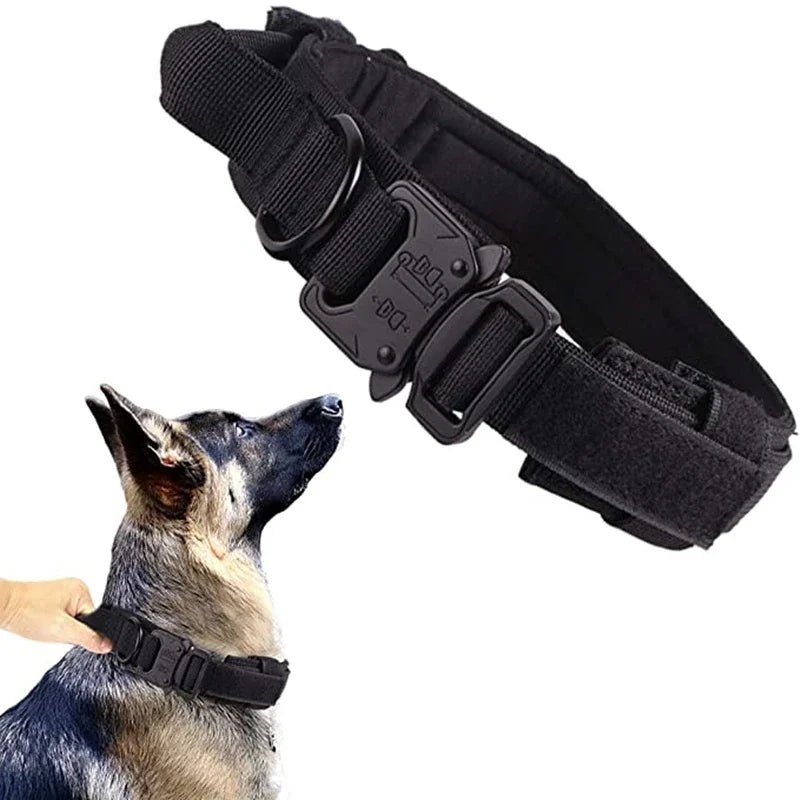 Durable Tactical Dog Collar & Leash Set – Adjustable Military Pet Gear