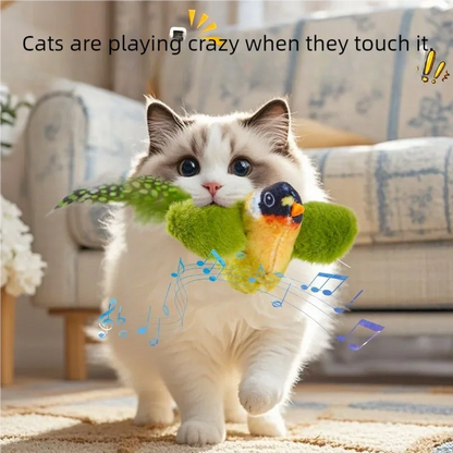 Plush Bird Cat Toy – Interactive Sounding Bird Toy for Cats (Durable & Fun)
