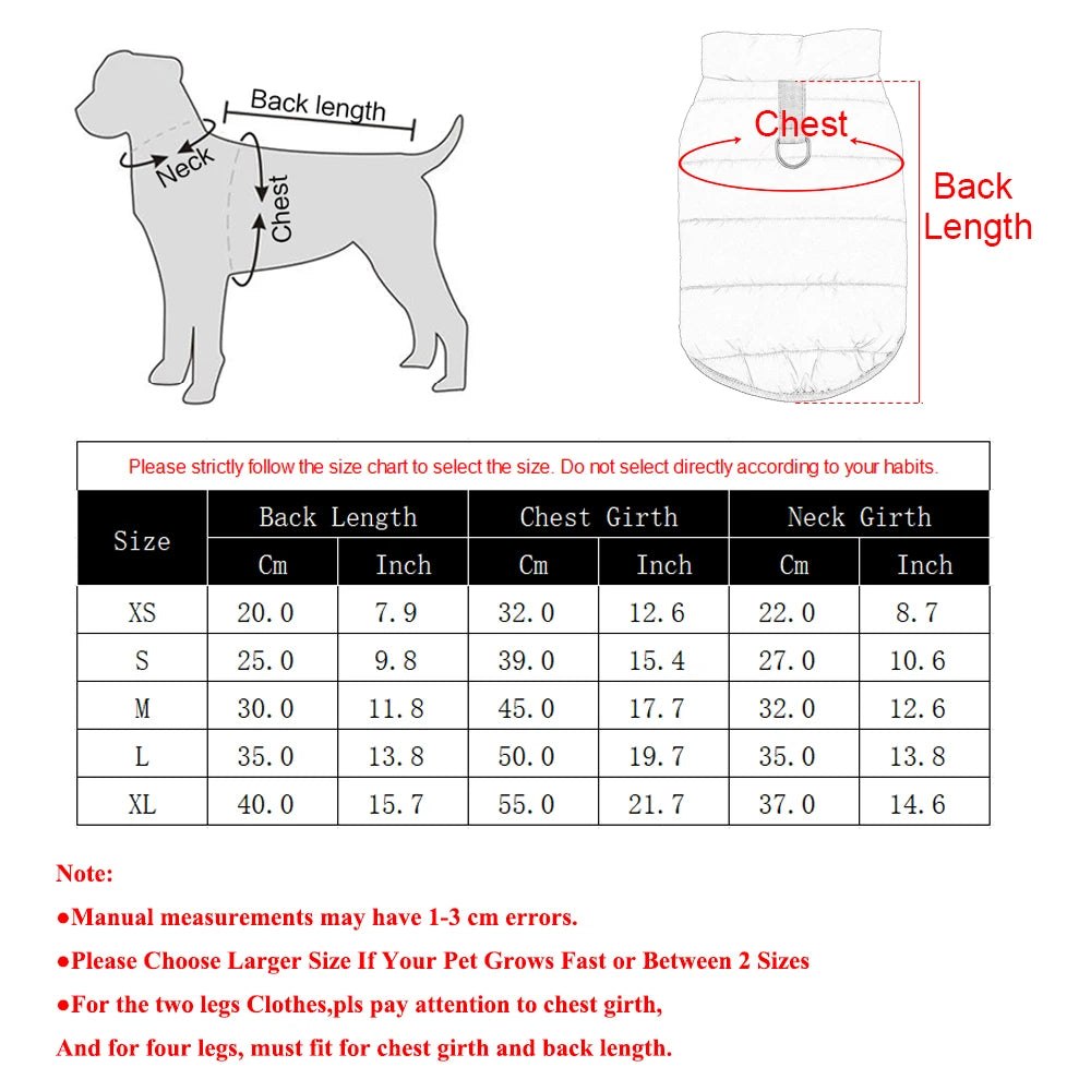 Windproof Winter Dog Jacket – Warm Coat for Small & Medium Dogs