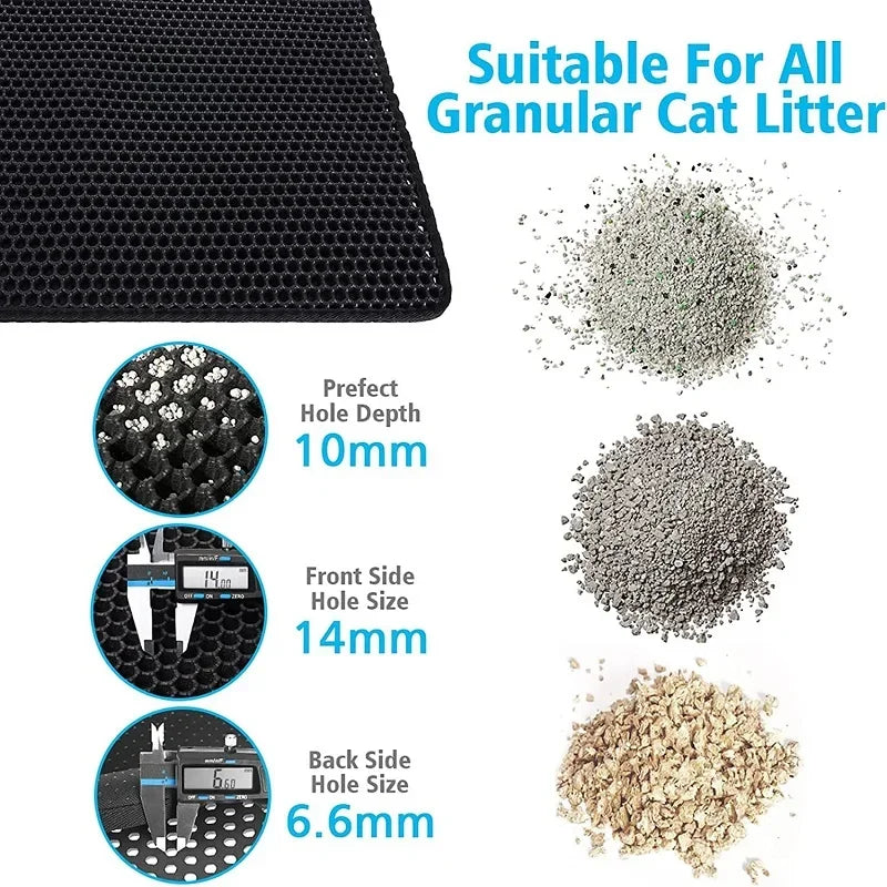 Black EVA cat litter mat easy to clean