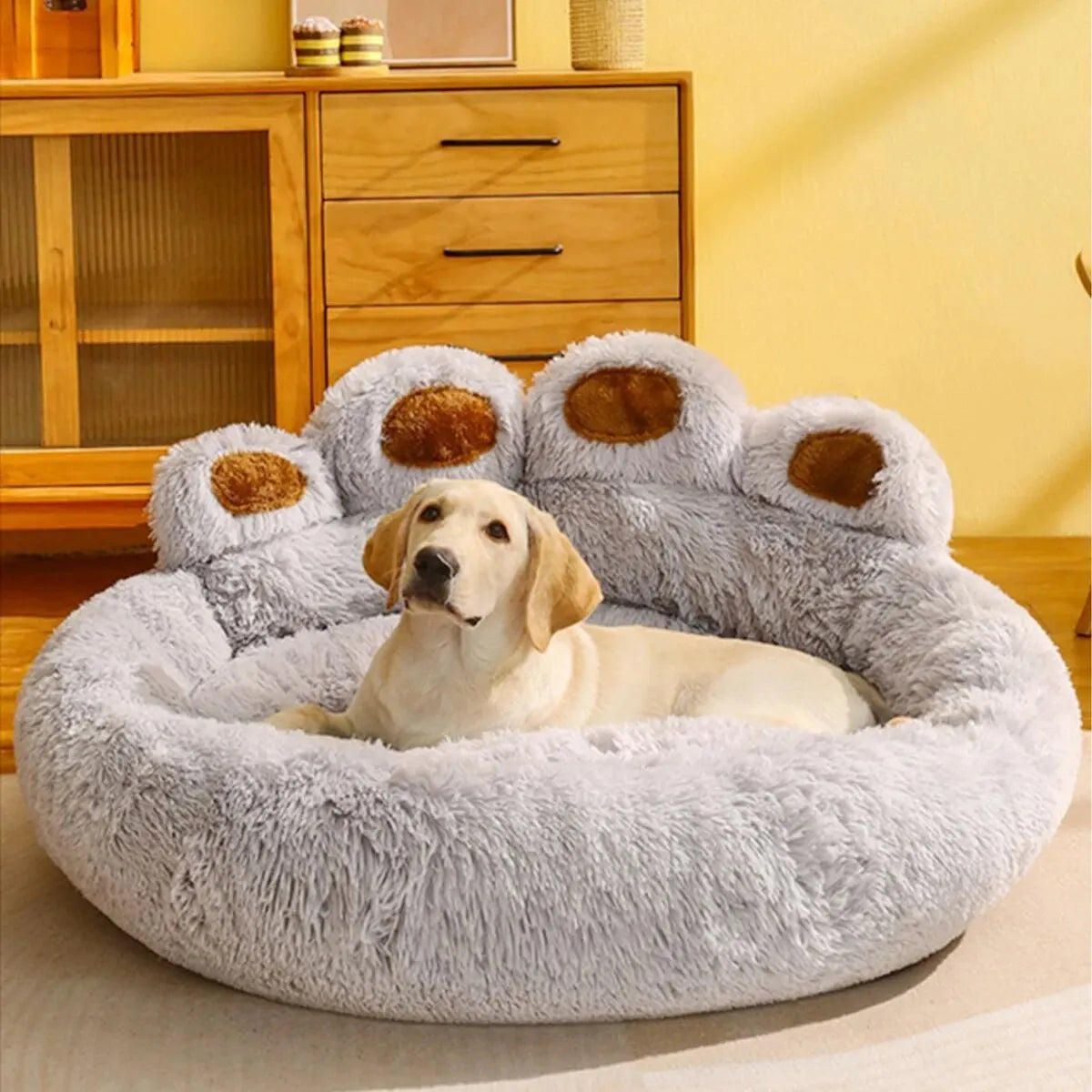 Bear Paw Pet Bed – Soft Cozy Sofa for Dogs & Cats