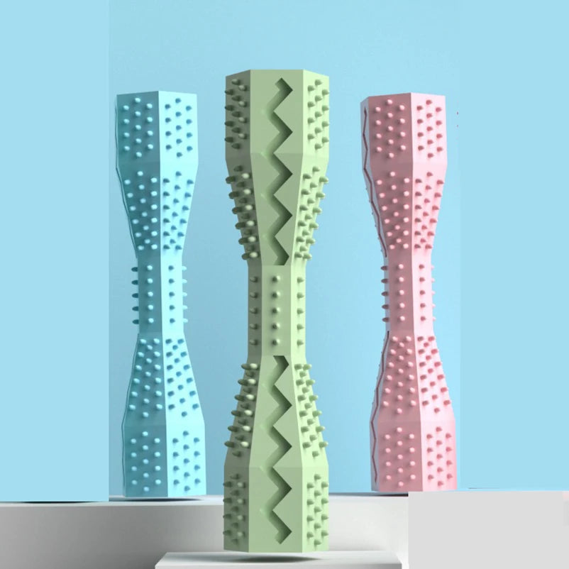 Puppy dental cleaning toy with bite-resistant material