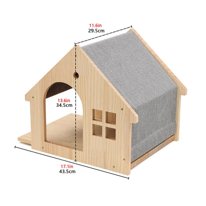 Wall-Mounted Cat Playground – Wooden Cat Shelves, Hammocks, Houses & Climbing Bridges