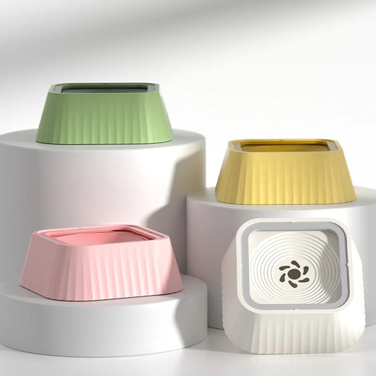 Multiple color floating pet water bowls with filter system