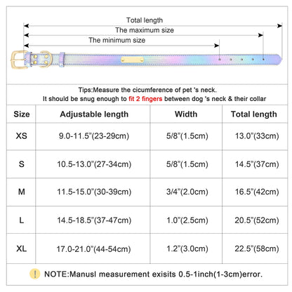 Personalized Dog & Cat Collar – Custom PU Leather ID Tag