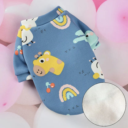 Winter Warm Dog Clothes – Cute Hoodies for Small Dogs & Cats