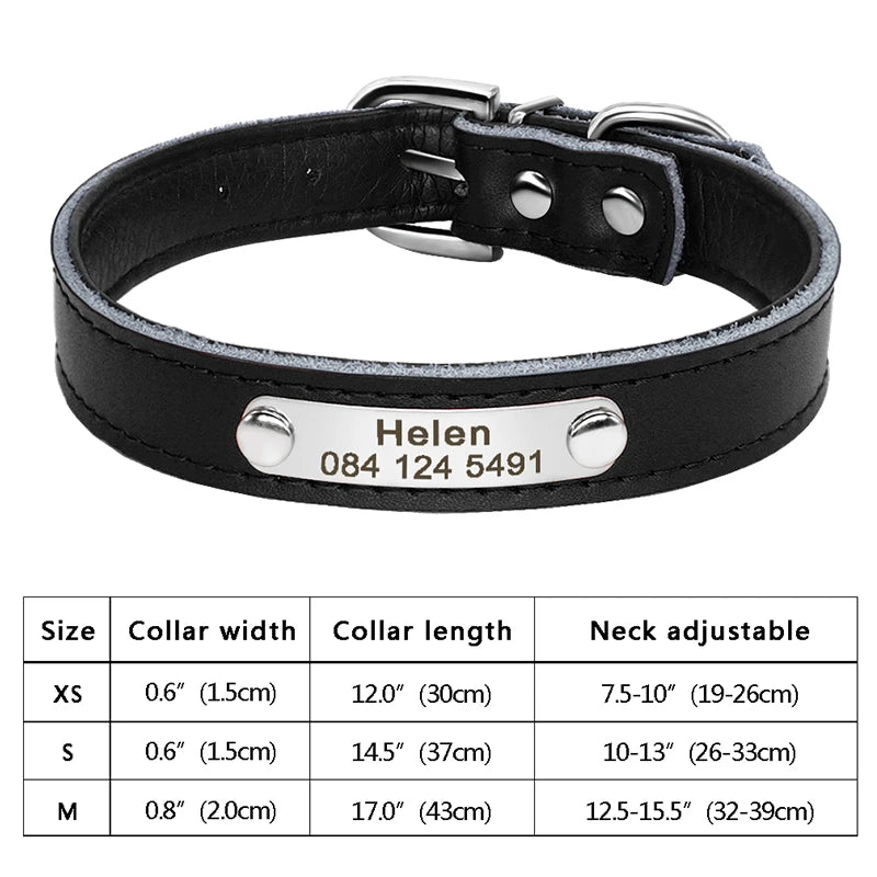 Black crystal pet collar with engraved ID tag for cats and small dogs