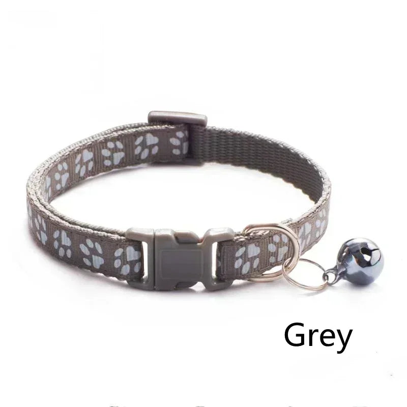 Adjustable Dog & Cat Collar with Bell – Personalized Pet Neck Ring