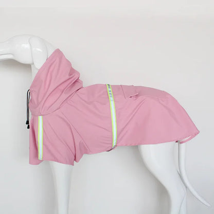Large Dog Raincoat – Waterproof Cape with Reflective Stripes & Hood