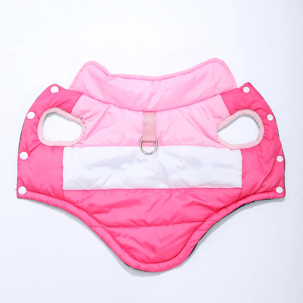 Size chart for dog jacket – chest girth and back length