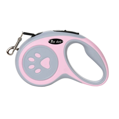 Dog Paw Design Retractable Leash 3m/5m – Durable Nylon