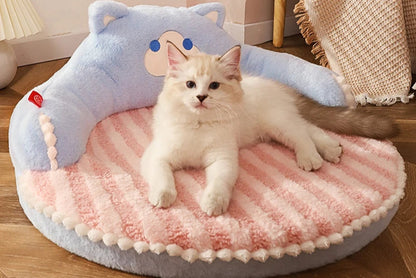 Hoopet velvet cat bed cushion with cute design