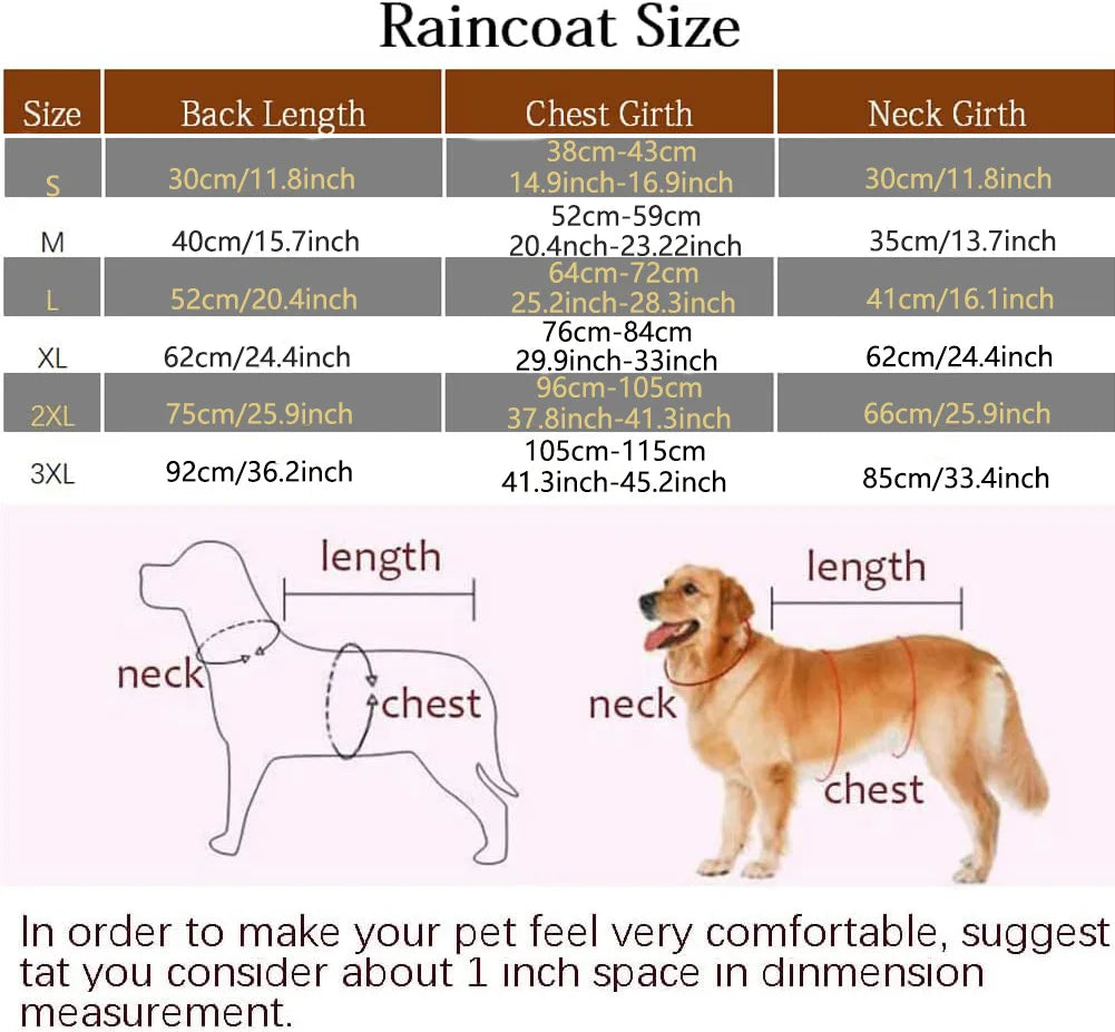 Dog Raincoat with Hood – Waterproof Reflective Pet Jacket