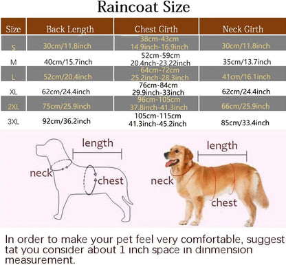 Dog Raincoat with Hood – Waterproof Reflective Pet Jacket