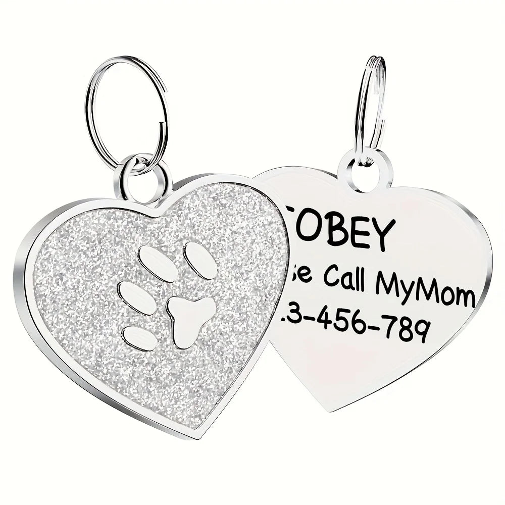 Custom pet name and phone number tag
