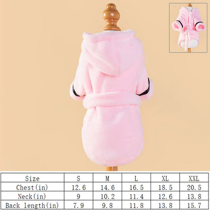 Pet Pajamas for Cats & Dogs – Soft Warm Nightgown Outfit