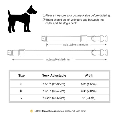 Custom Nylon Dog Collar – Durable PU Leather with ID Tag