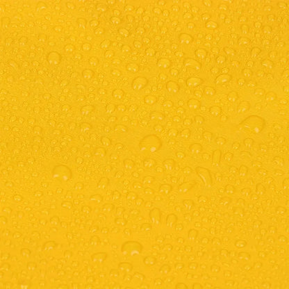 Close-up of yellow PU dog raincoat material