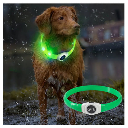 LED dog collar rechargeable waterproof