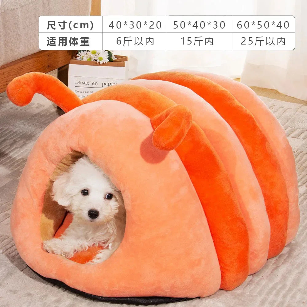 Removable cushion pumpkin cat nest – cozy washable bed for pets