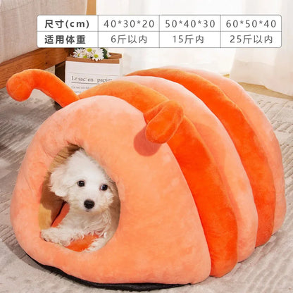 Removable cushion pumpkin cat nest – cozy washable bed for pets