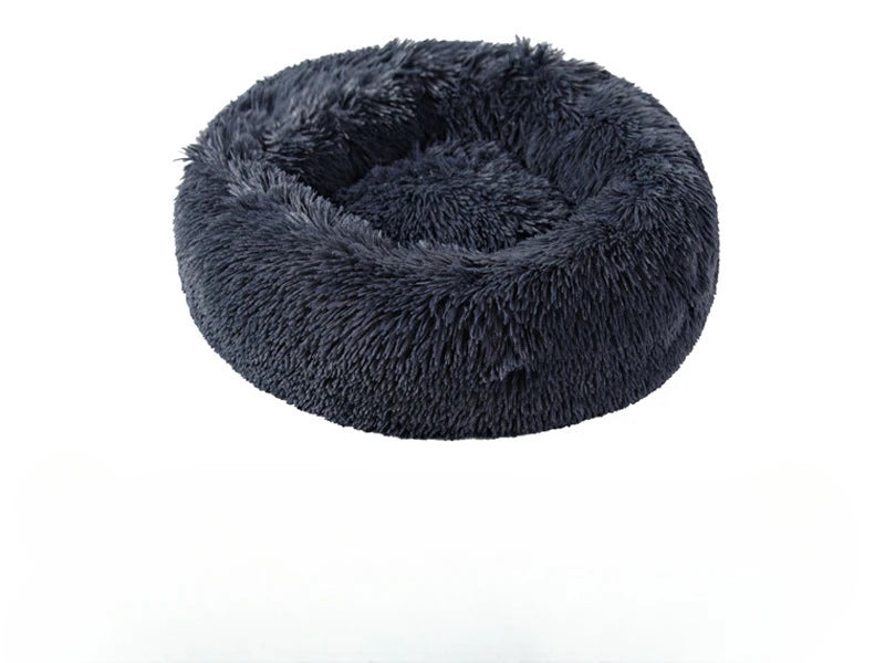 Plush Donut Pet Bed – Cozy Nest for Dogs & Cats