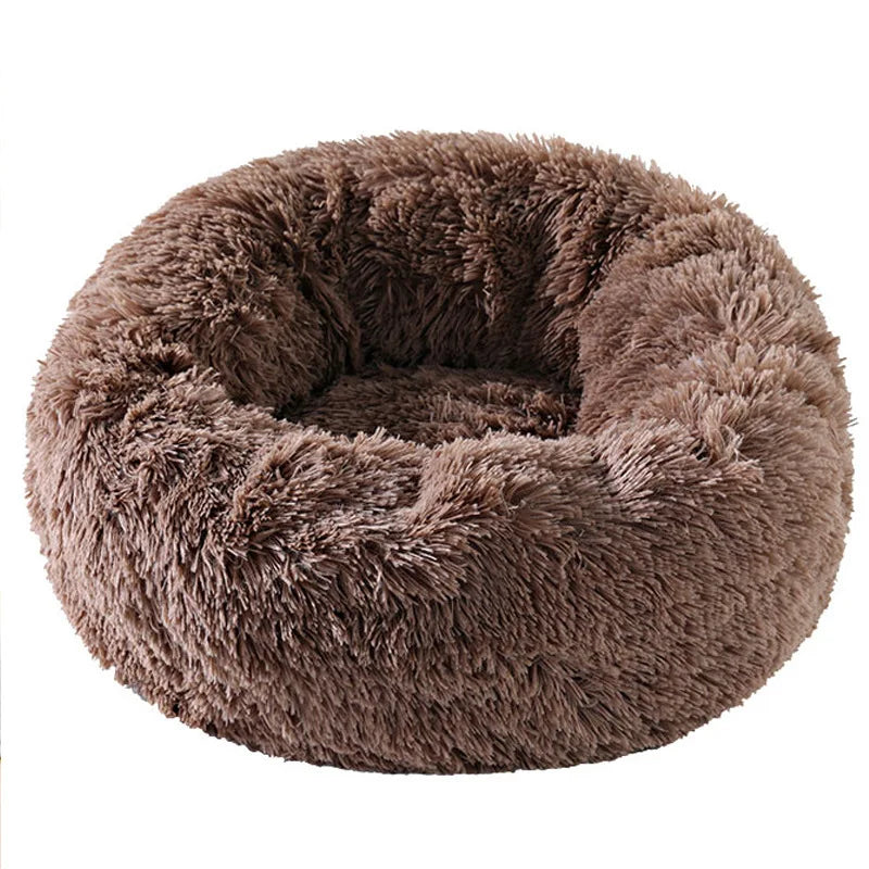 Plush Donut Pet Bed – Cozy Nest for Dogs & Cats