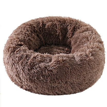 Plush Donut Pet Bed – Cozy Nest for Dogs & Cats