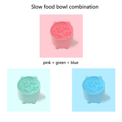 Slow Feeder Bowl for Dogs & Cats – Anti-Choking Food Bowl with Neck Protection