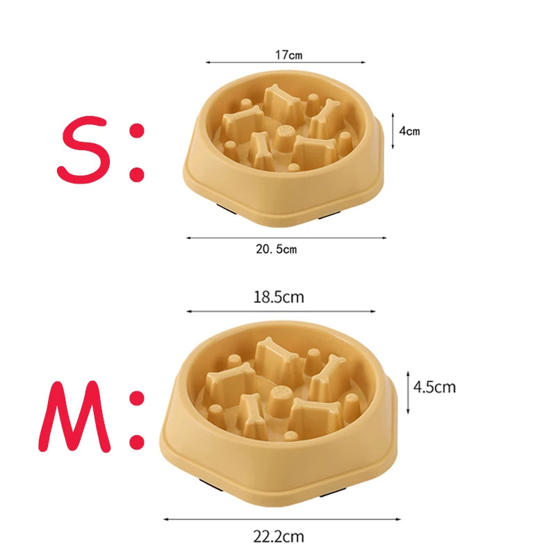 Slow Feeder Dog Bowl – Anti-Gulping Non-Slip Pet Dish