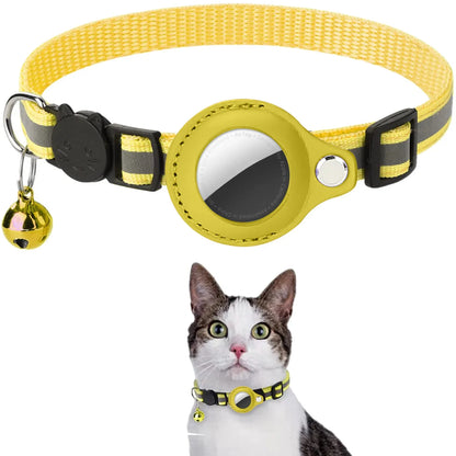 Cat Collar with AirTag Holder – Reflective & Breakaway