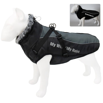 Waterproof Winter Dog Coat – Warm Jacket with Harness