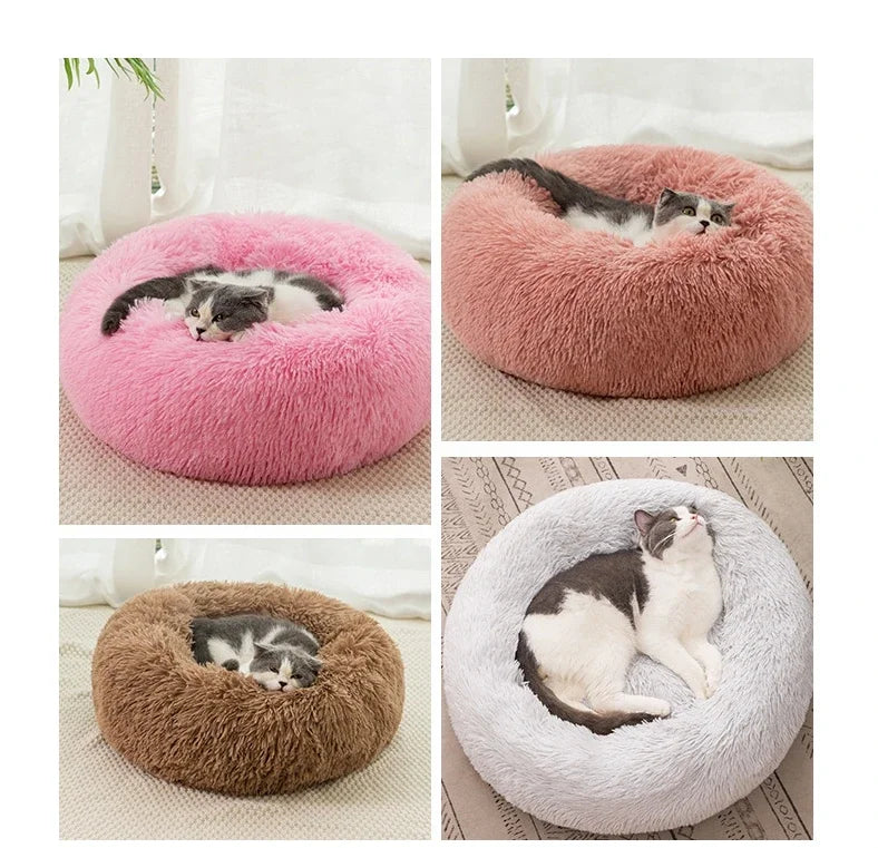 Brown calming nest bed for pets
