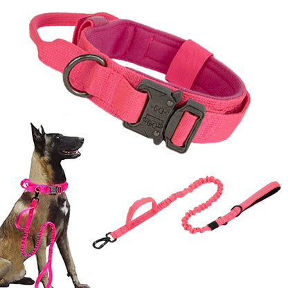 Durable Tactical Dog Collar & Leash Set – Adjustable Military Pet Gear