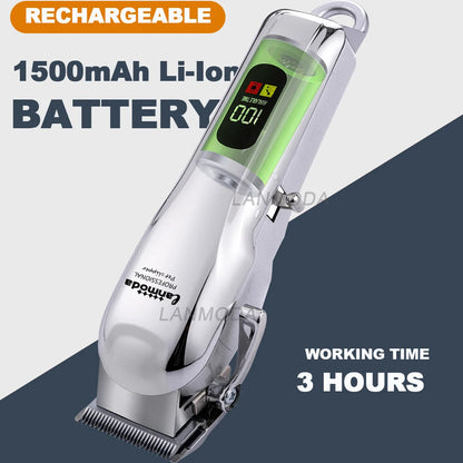 Rechargeable dog grooming clipper with 1500mAh battery