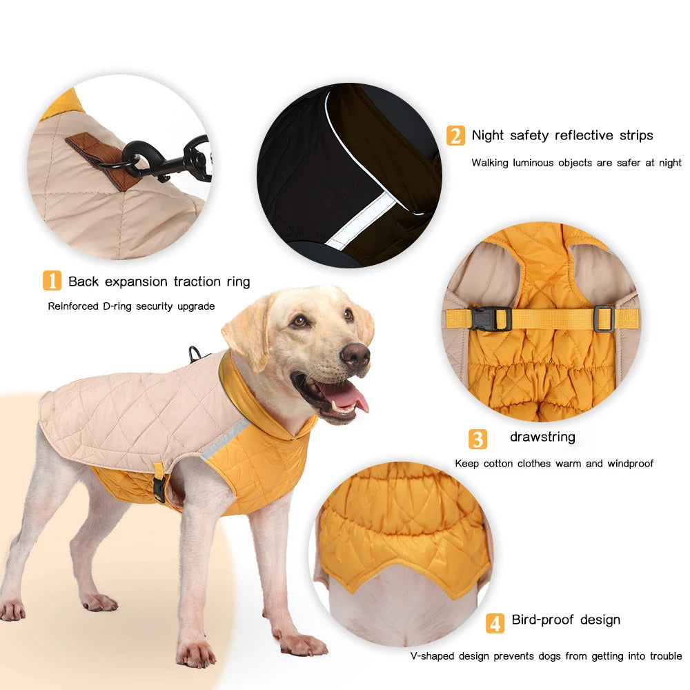 Waterproof Winter Dog Jacket – Warm Padded Coat for Pets